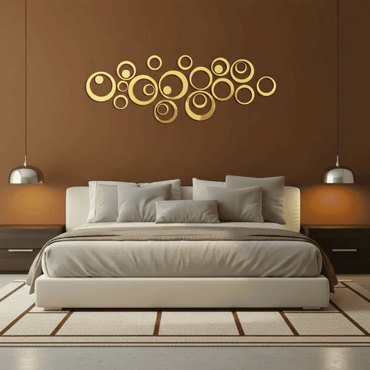 Acrylic Circle Ring Mirror Wall Decor - MBENTERPRIZE