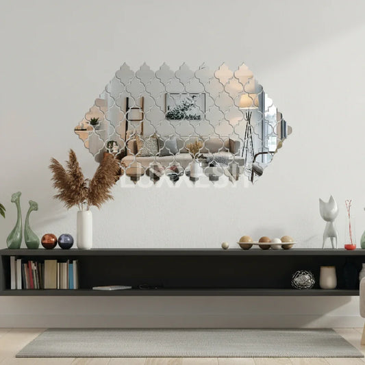 Acrylic Diamond Border Mirror Wall Decor