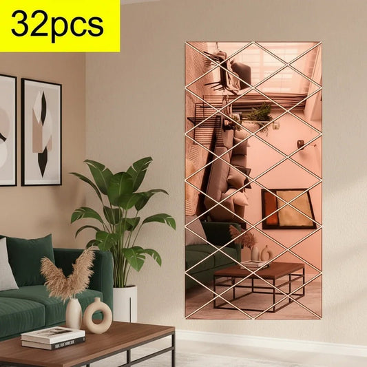 3D Ploygon Acrylic Mirror Wall Sticker - MBENTERPRIZE