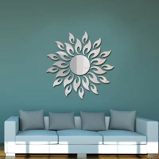 25pcs Sunflower Acrylic Mirror Wall Stickers - MBENTERPRIZE