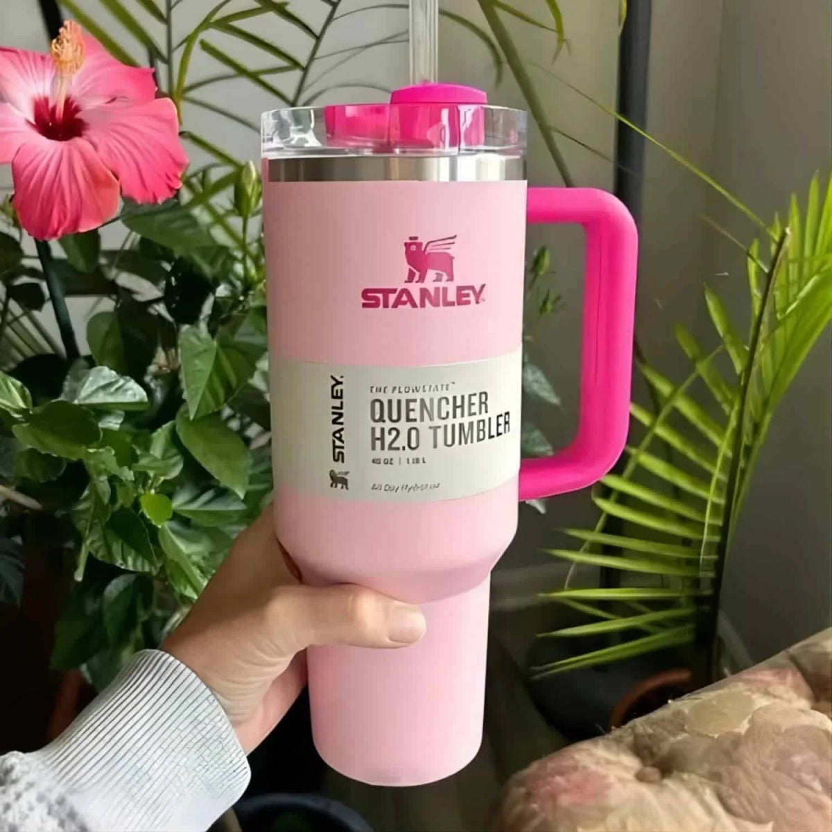 Stanley Steel 40oz Quencher H2.0 Flowstate Tumbler - MB ENTERPRIZE - Pink -