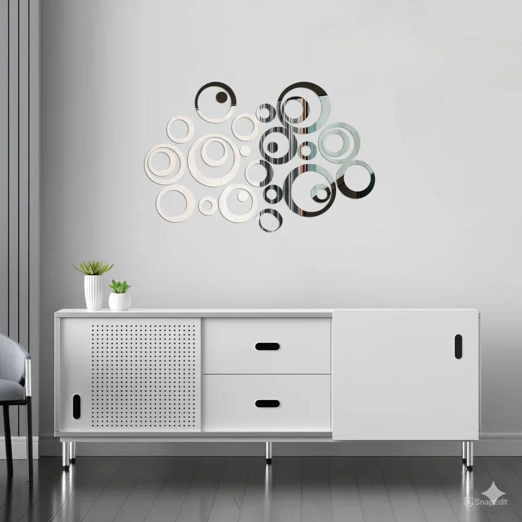 Acrylic Circle Ring Mirror Wall Decor - MBENTERPRIZE
