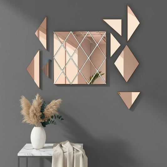 3D Ploygon Acrylic Mirror Wall Sticker Mbenterprize 