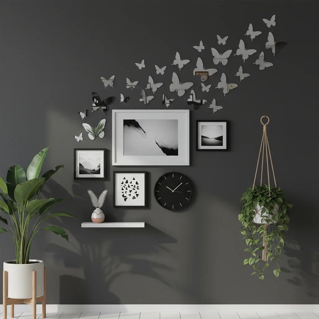 Acrylic Mirror Butterfly Wall Decals - MBENTERPRIZE
