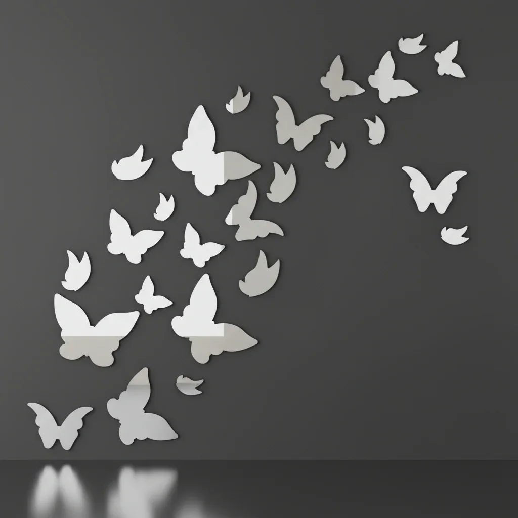 Acrylic Mirror Butterfly Wall Decals - MBENTERPRIZE