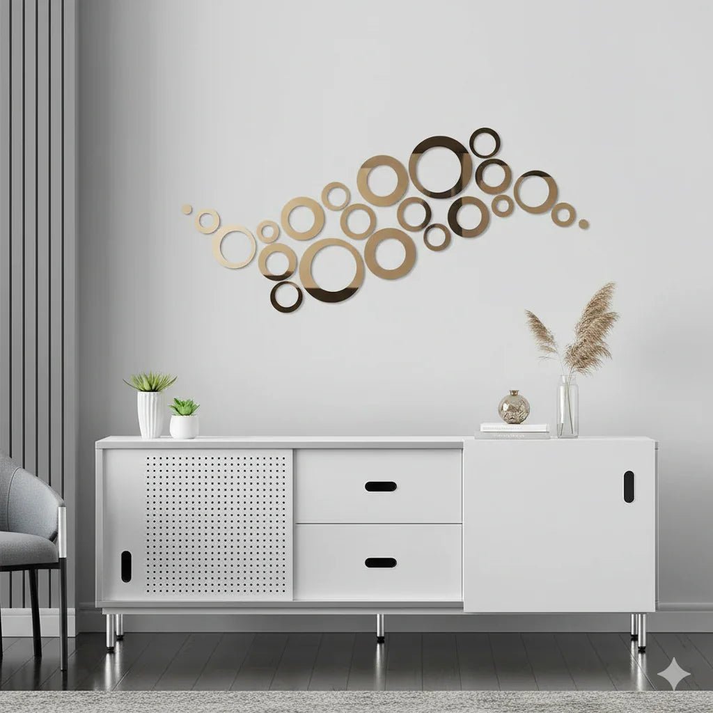 Acrylic Circle Ring Mirror Wall Decor - MBENTERPRIZE