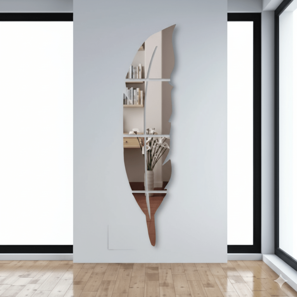 Elegant Leaf Wall Mirror - MBENTERPRIZE