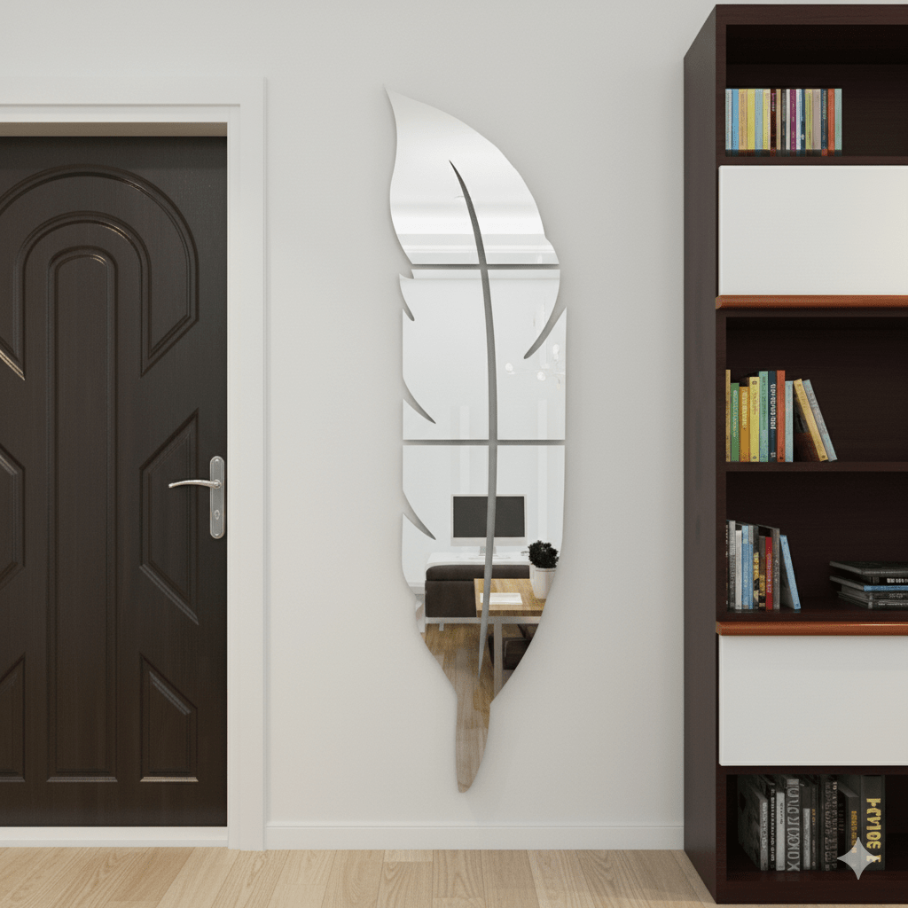 Elegant Leaf Wall Mirror - MBENTERPRIZE