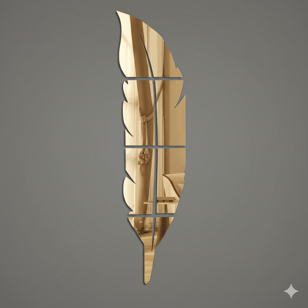 Elegant Leaf Wall Mirror - MBENTERPRIZE