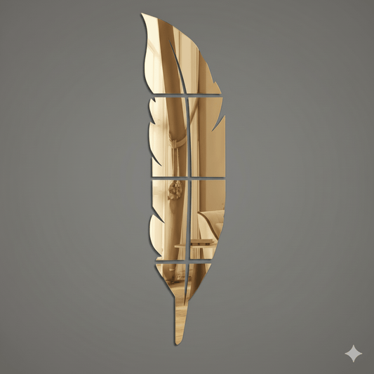 Elegant Leaf Wall Mirror - MBENTERPRIZE