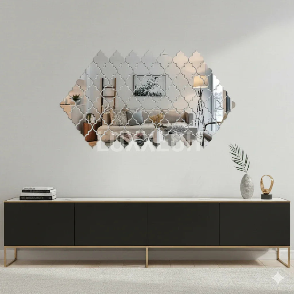 Acrylic Diamond Border Mirror Wall Decor
