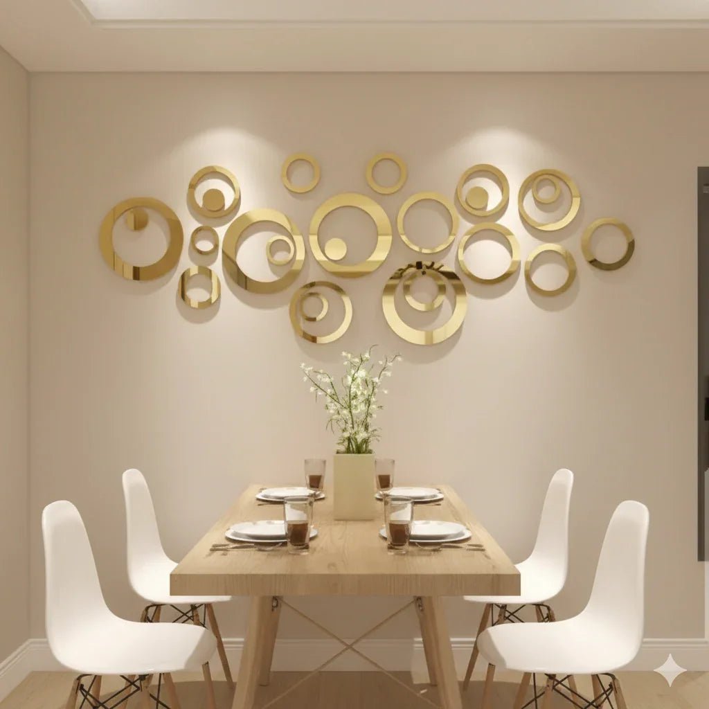 Acrylic Circle Ring Mirror Wall Decor - MBENTERPRIZE