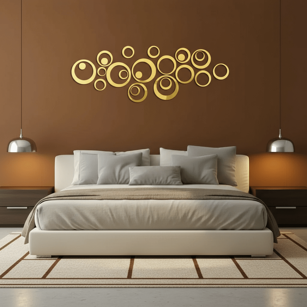 Acrylic Circle Ring Mirror Wall Decor - MBENTERPRIZE