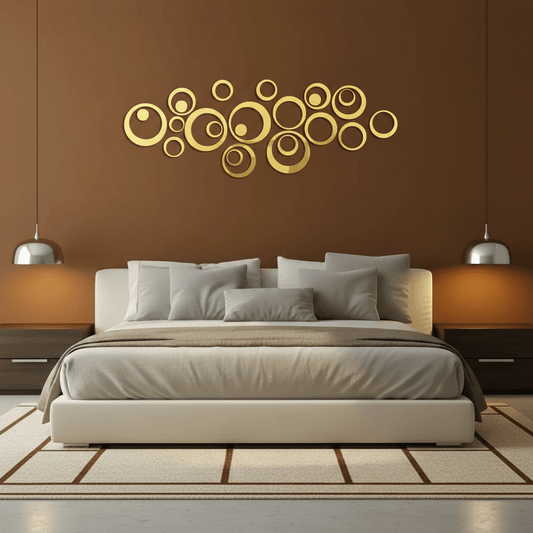 Acrylic Circle Ring Mirror Wall Decor - MBENTERPRIZE