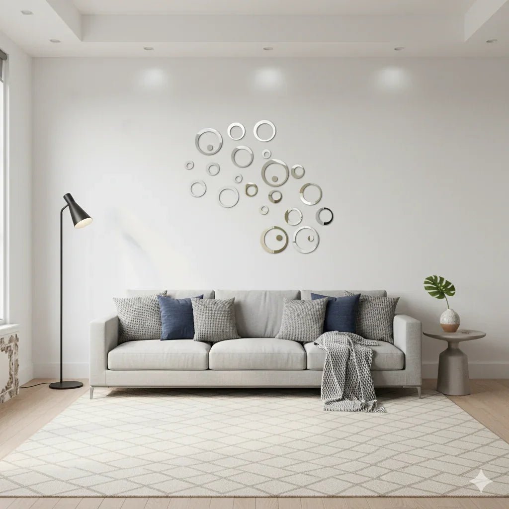 Acrylic Circle Ring Mirror Wall Decor - MBENTERPRIZE