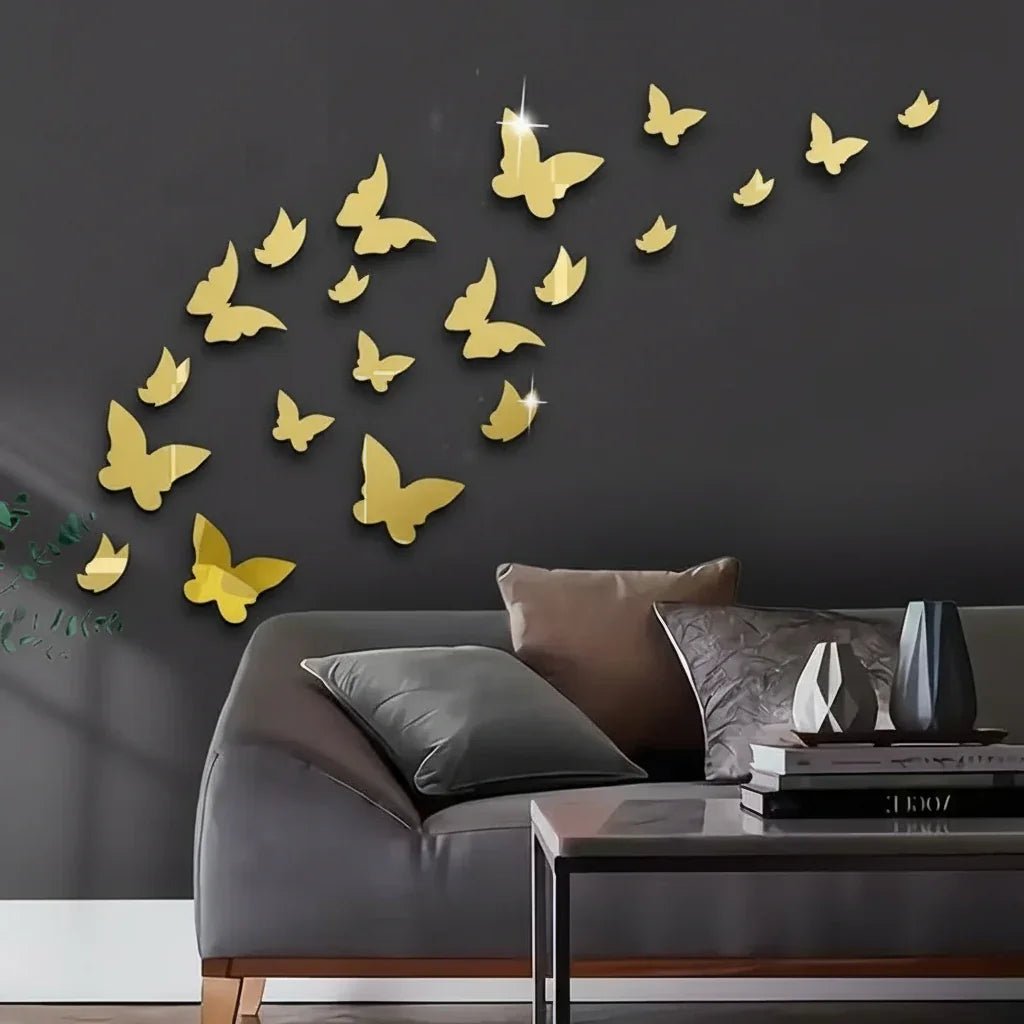 Acrylic Mirror Butterfly Wall Decals - MBENTERPRIZE