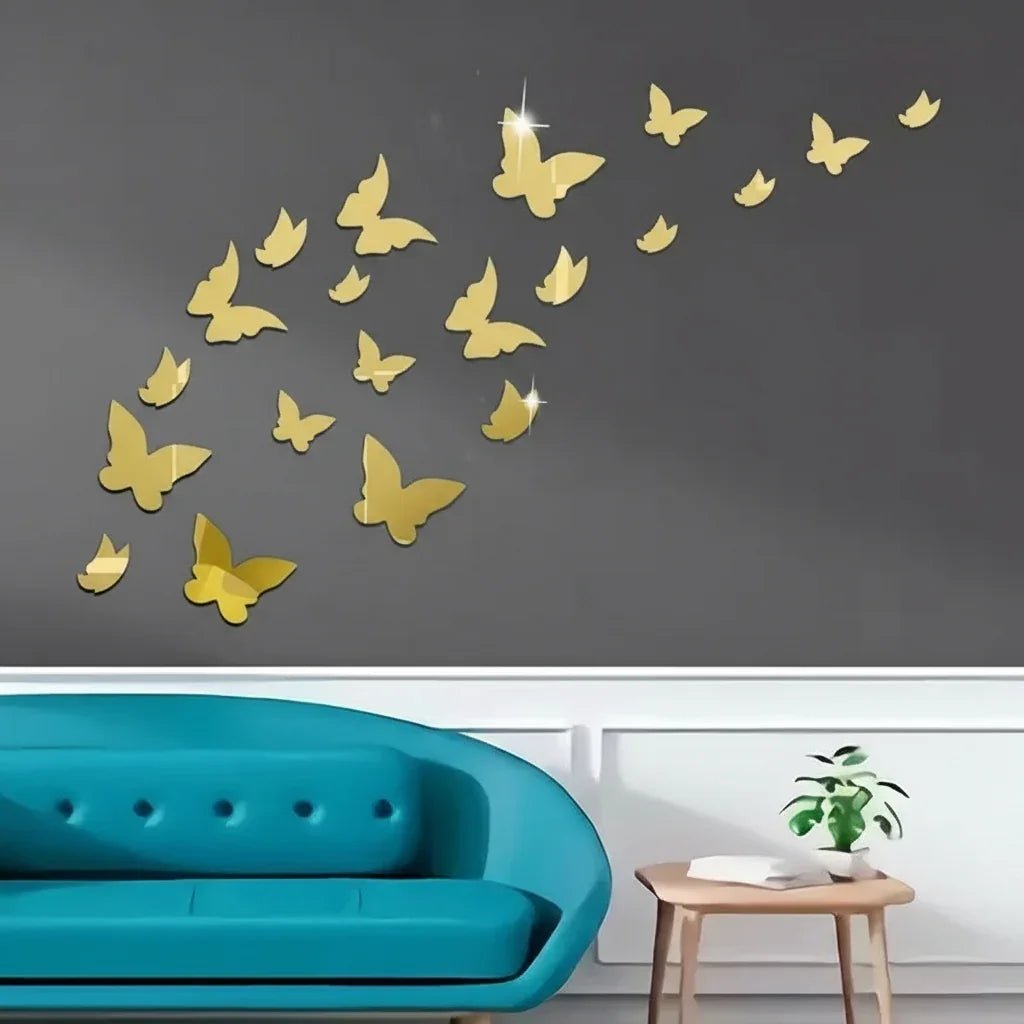 Acrylic Mirror Butterfly Wall Decals - MBENTERPRIZE