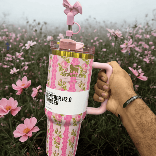 FLORAL BABY PINK | Stanley X LoveShackFancy Quencher 40 OZ – Limited Edition - MB ENTERPRIZE - 
