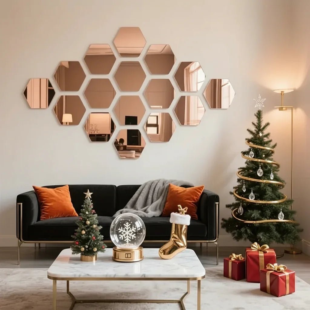 Hexagonal 3D Mirror Tiles - MBENTERPRIZE