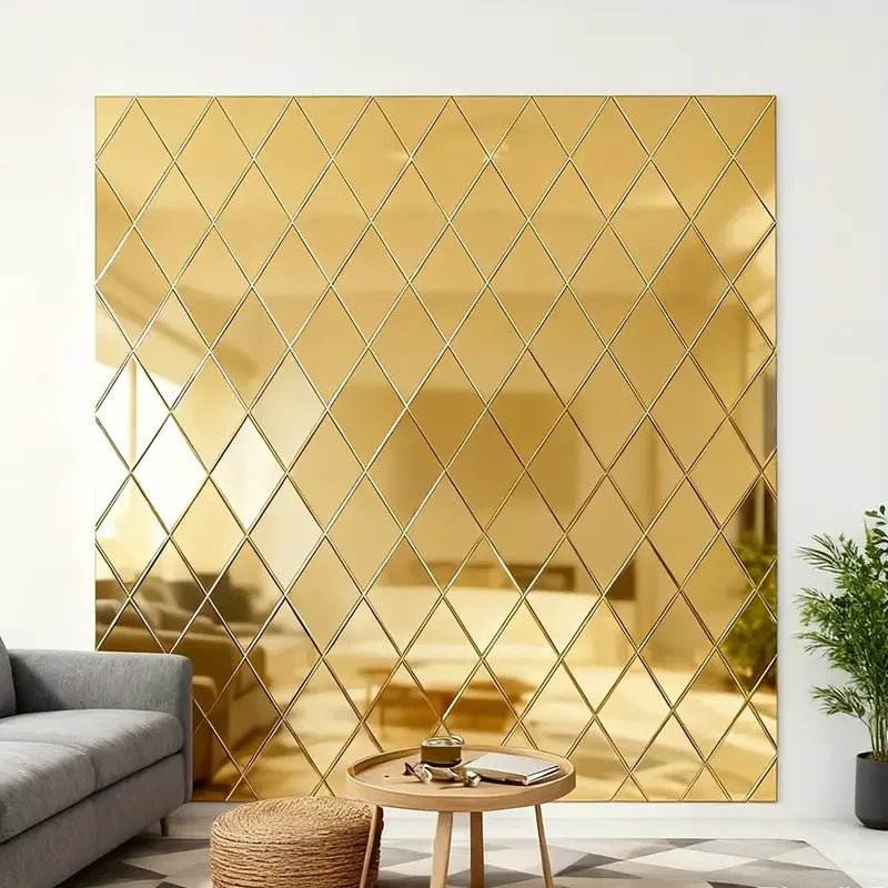 3D Ploygon Acrylic Mirror Wall Sticker - MBENTERPRIZE