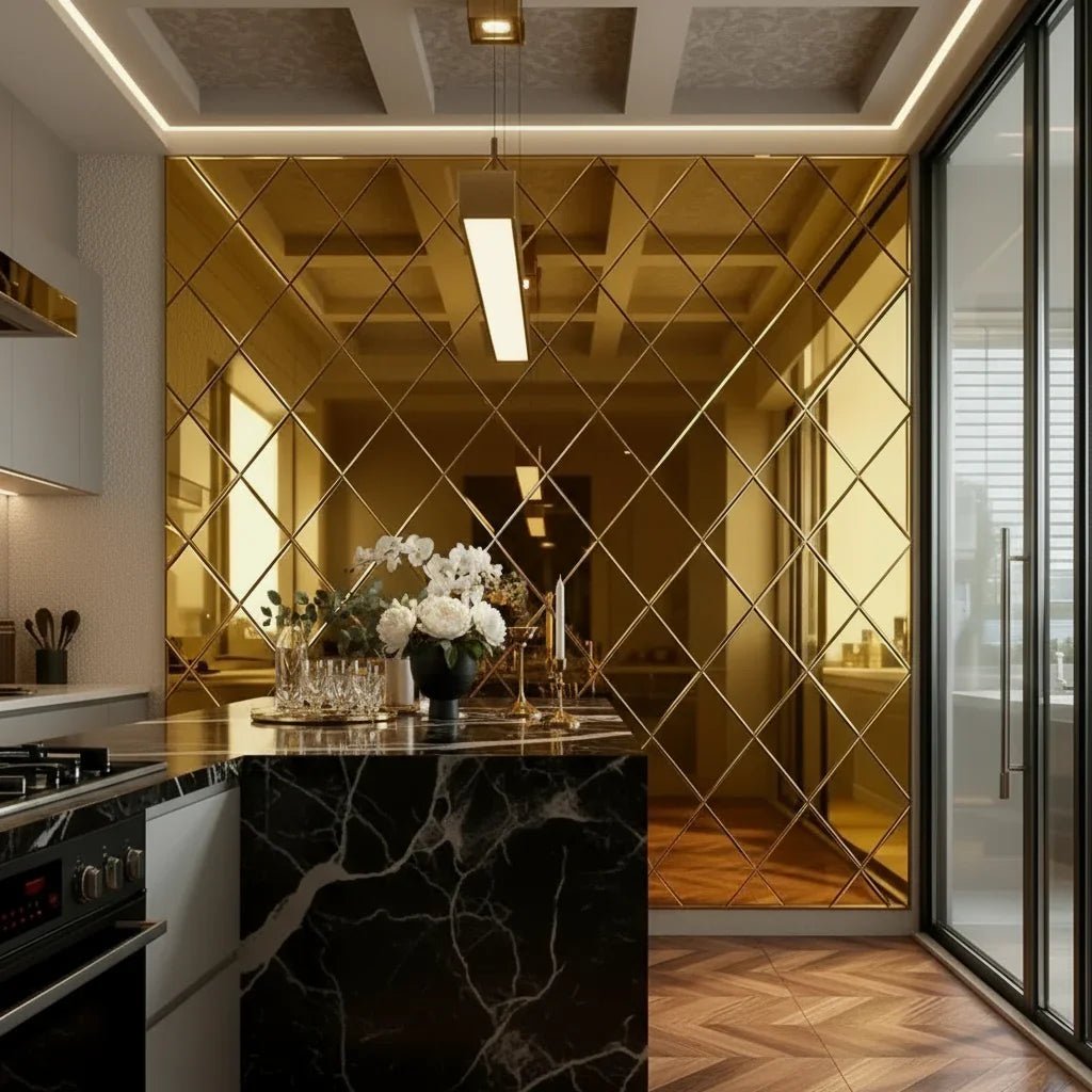 3D Ploygon Acrylic Mirror Wall Sticker - MBENTERPRIZE