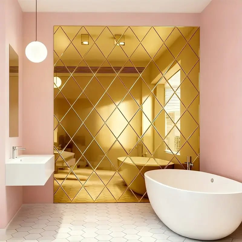 3D Ploygon Acrylic Mirror Wall Sticker - MBENTERPRIZE