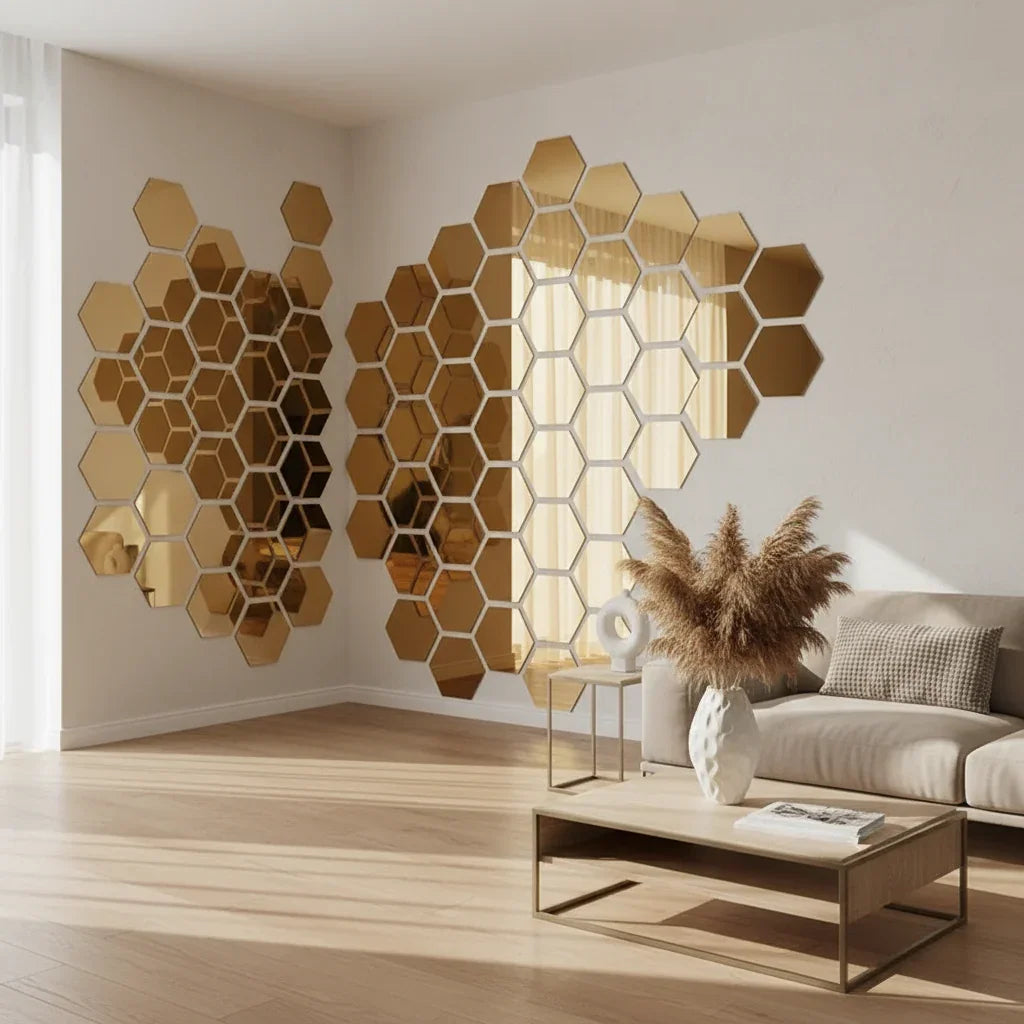 Hexagonal 3D Mirror Tiles