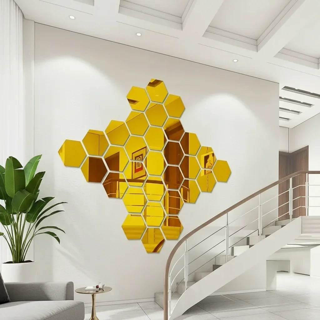 Hexagonal 3D Mirror Tiles