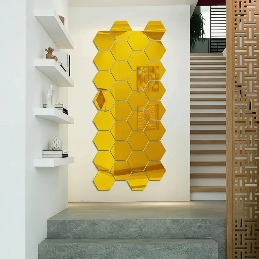 Hexagonal 3D Mirror Tiles