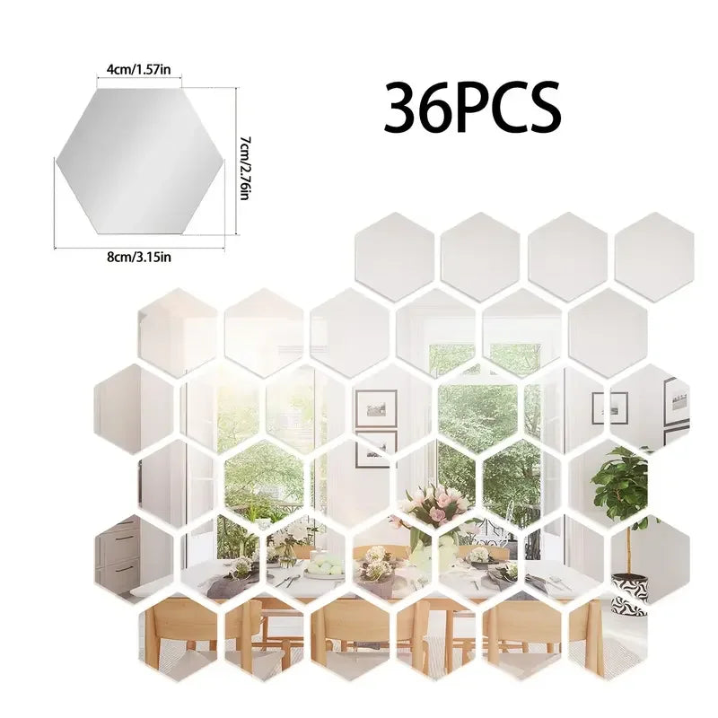 Hexagonal 3D Mirror Tiles