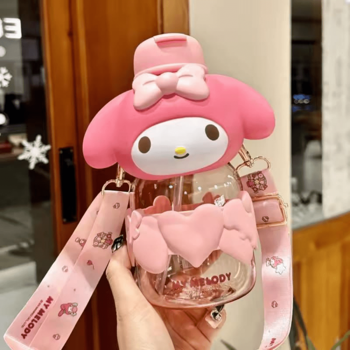 ✨ Make Hydration Fun! Cute Character Water Bottle – Adorable Character Water Bottle for Girls (with Long Strap) - MB ENTERPRIZE - 