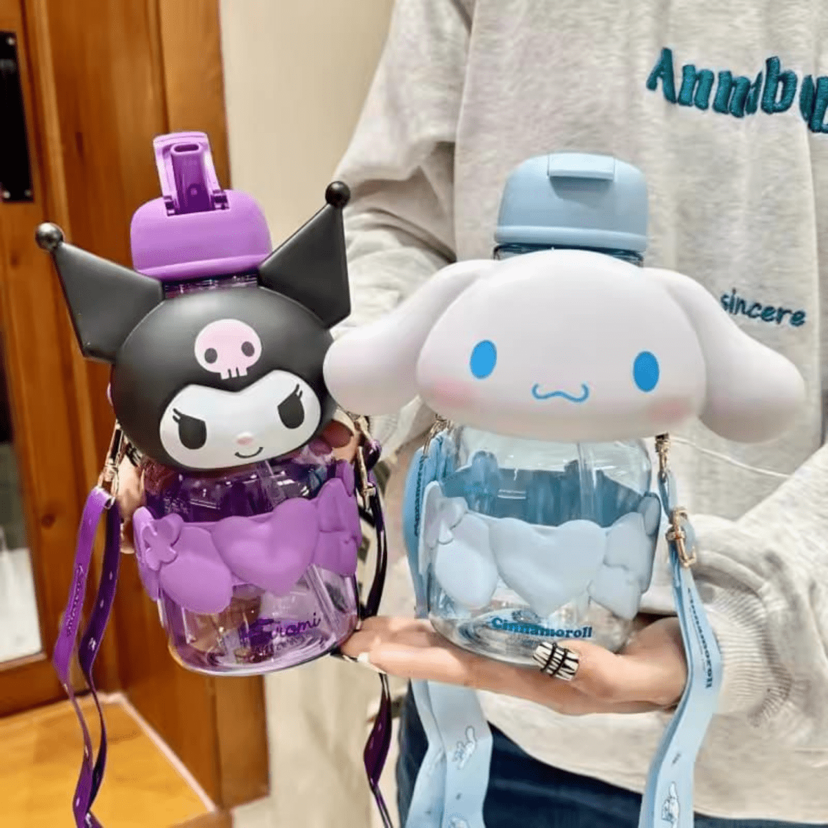 ✨ Make Hydration Fun! Cute Character Water Bottle – Adorable Character Water Bottle for Girls (with Long Strap) - MB ENTERPRIZE - 