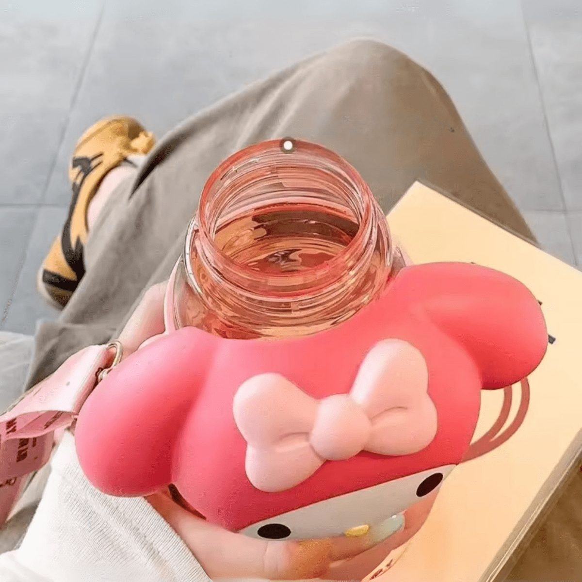 ✨ Make Hydration Fun! Cute Character Water Bottle – Adorable Character Water Bottle for Girls (with Long Strap) - MB ENTERPRIZE - 