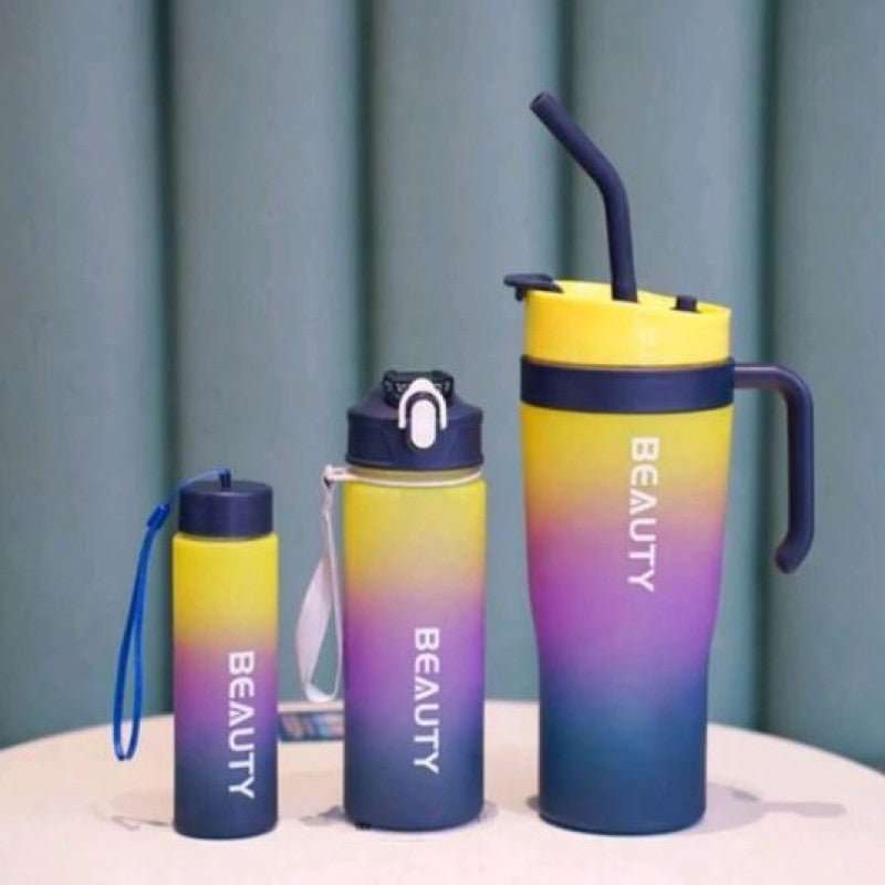 Premium 3 - in - 1 Beauty Water Bottle with Handle - MB ENTERPRIZE - 