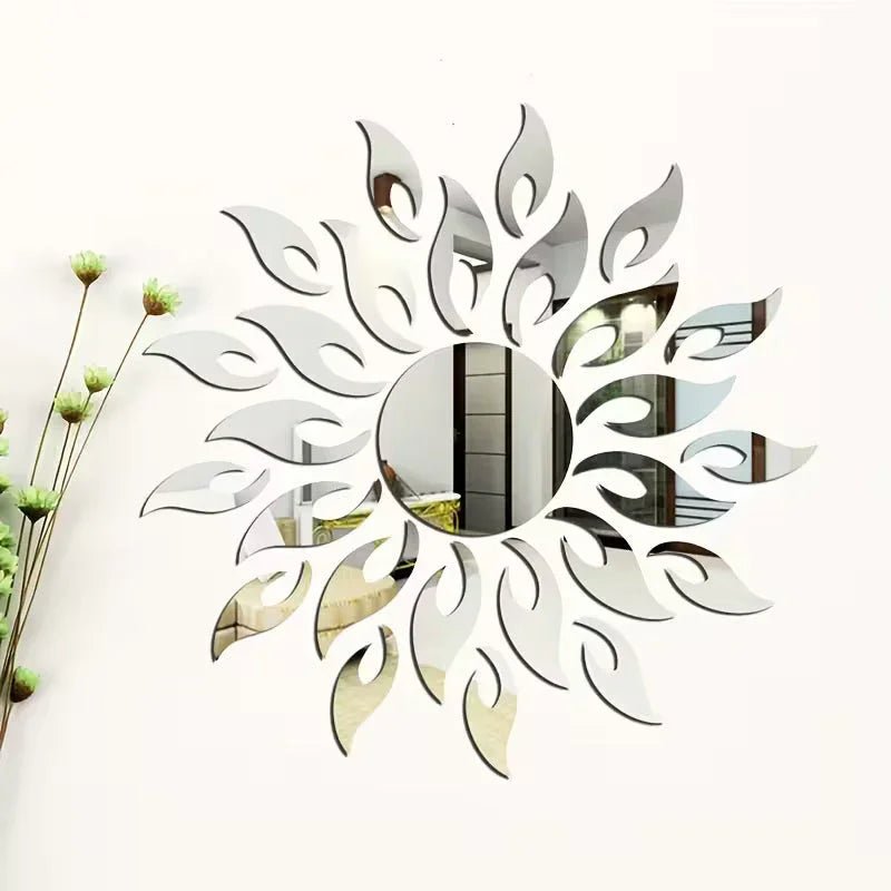 25pcs Sunflower Acrylic Mirror Wall Stickers - MBENTERPRIZE