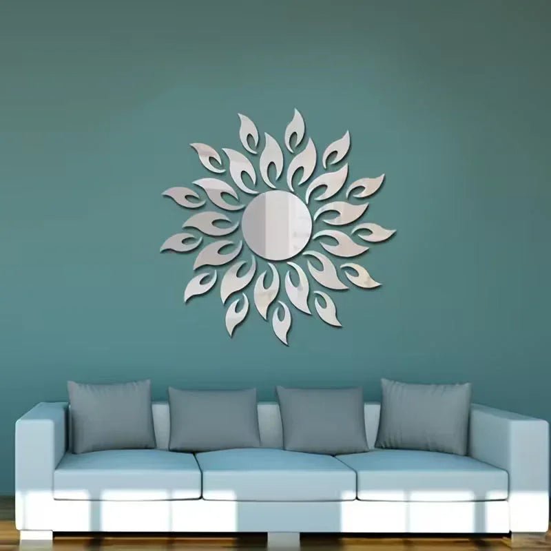 25pcs Sunflower Acrylic Mirror Wall Stickers - MBENTERPRIZE