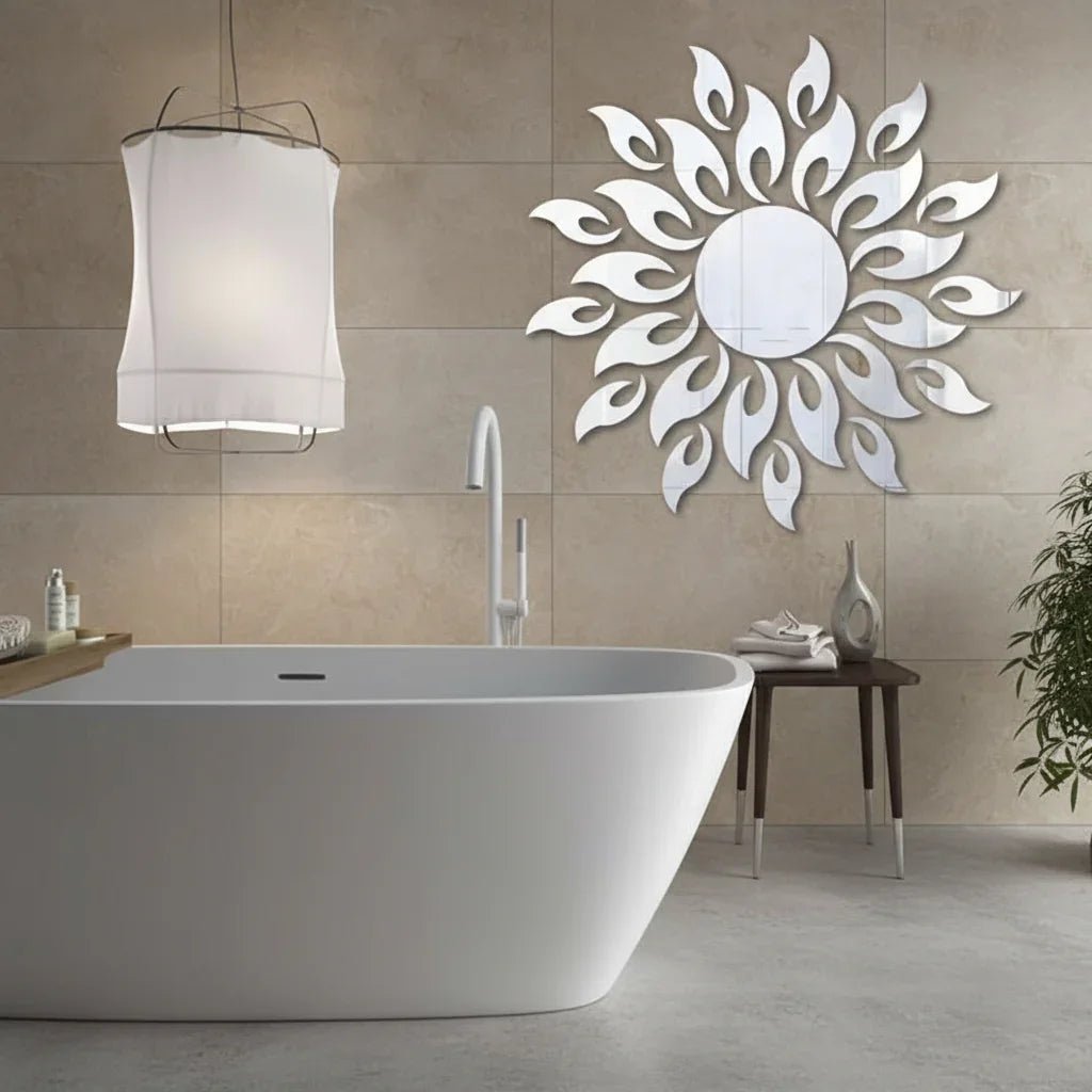 25pcs Sunflower Acrylic Mirror Wall Stickers - MBENTERPRIZE