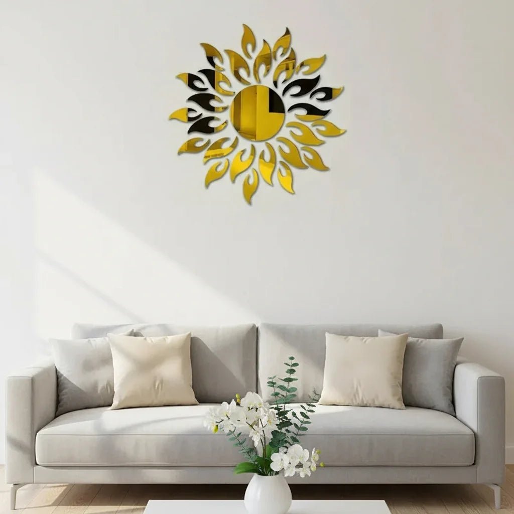 25pcs Sunflower Acrylic Mirror Wall Stickers - MBENTERPRIZE