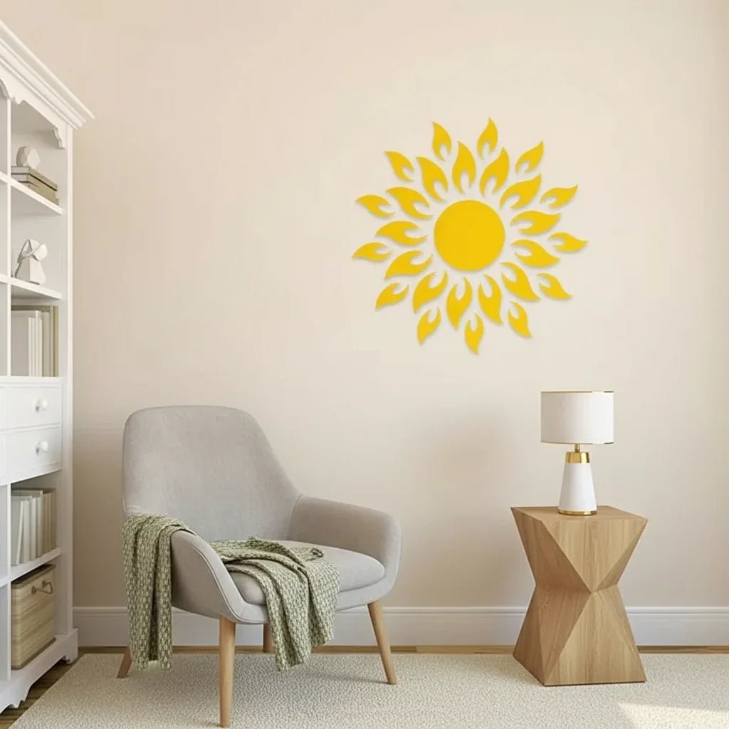 25pcs Sunflower Acrylic Mirror Wall Stickers - MBENTERPRIZE