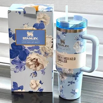 Stanley Steel 40oz Quencher H2.0 Flowstate Tumbler - MB ENTERPRIZE - Multi Blue - 