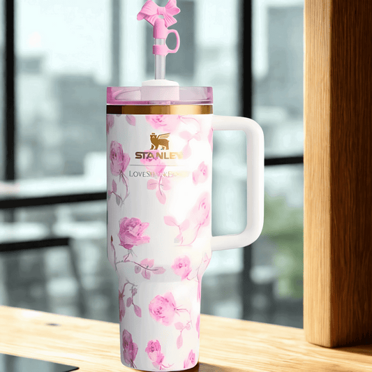 Stanley x LoveShackFancy Quencher | 40 OZ - Ribbon Rosa (Limited Edition) - MB ENTERPRIZE - 