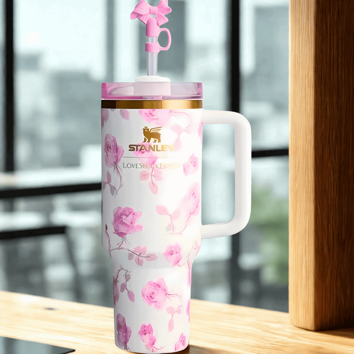 Stanley x LoveShackFancy Quencher | 40 OZ - Ribbon Rosa (Limited Edition) - MB ENTERPRIZE - 
