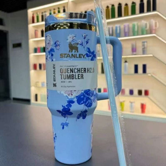 Stanley x LoveShackFancy Quencher – 40oz Blue | Limited Edition - MB ENTERPRIZE - 