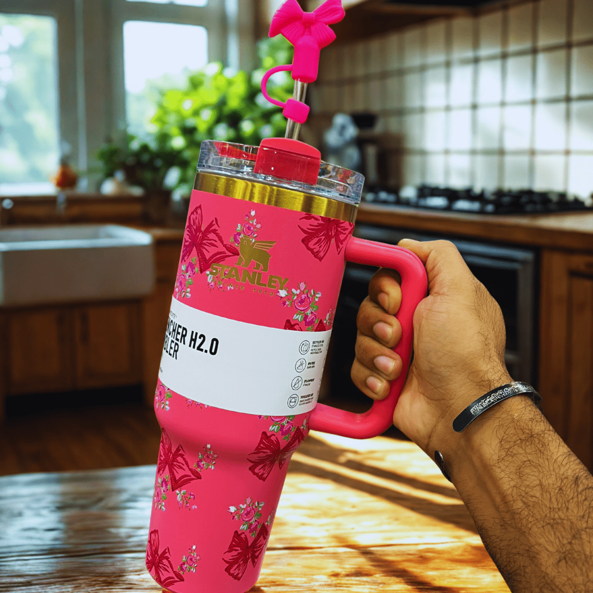 Stanley x LoveShackFancy Quencher – 40oz Pink Floral (Premium Edition) - MB ENTERPRIZE - 