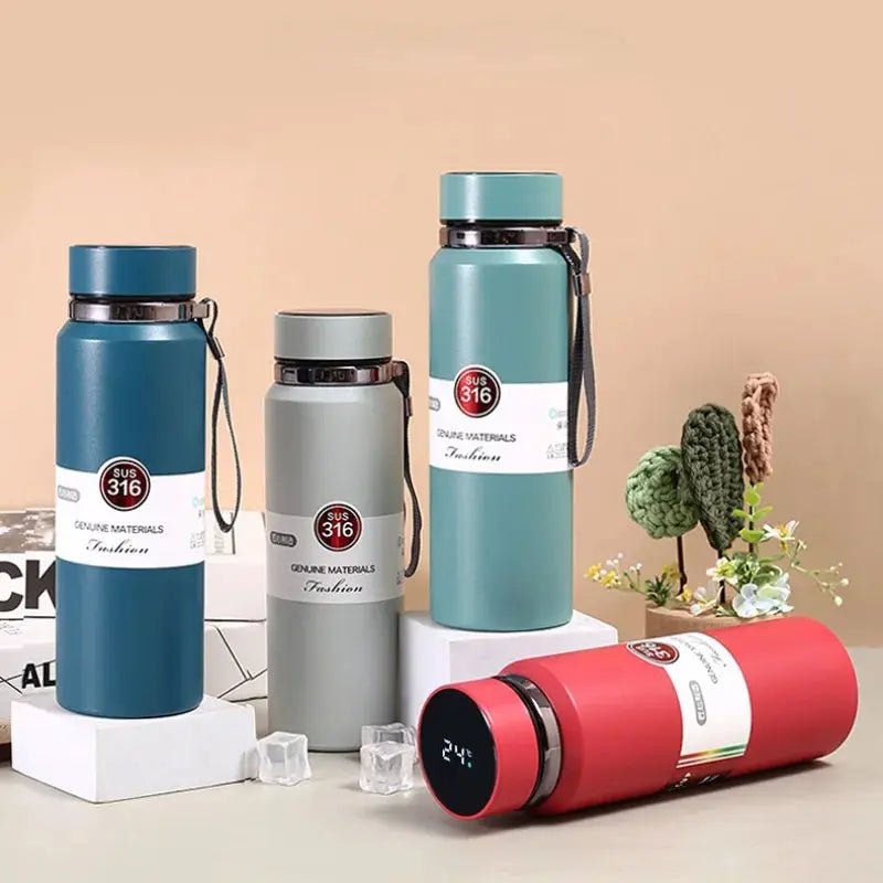 Temperature Display Stainless Steel Water Bottle - MB ENTERPRIZE - 